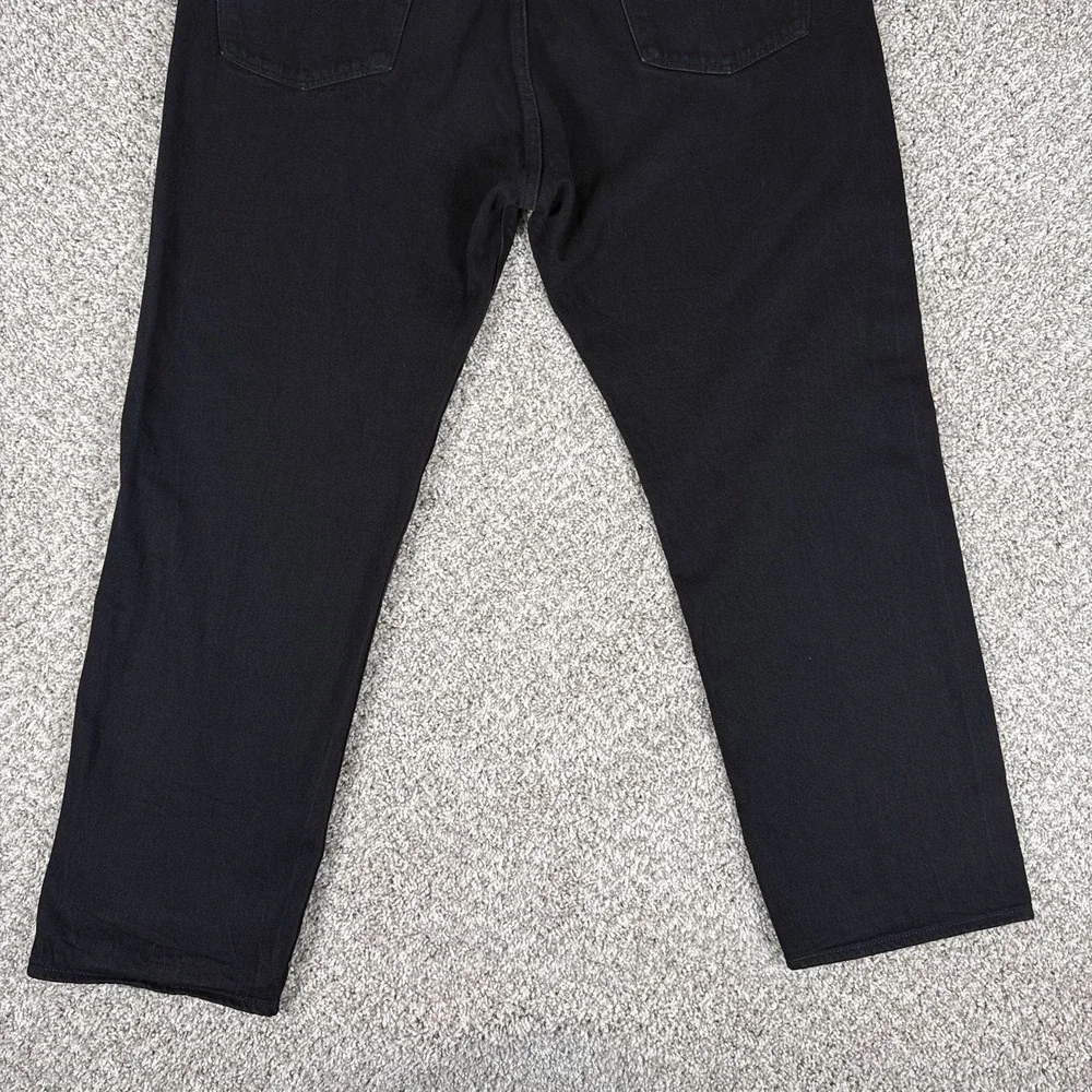 Levis Jeans Mens 42x32 Black 501XX Button Fly Straight Leg‎ Denim